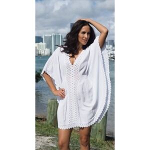 Women's Naututal Cotton Del Carmen Cover-Up new with tags size‎ small white